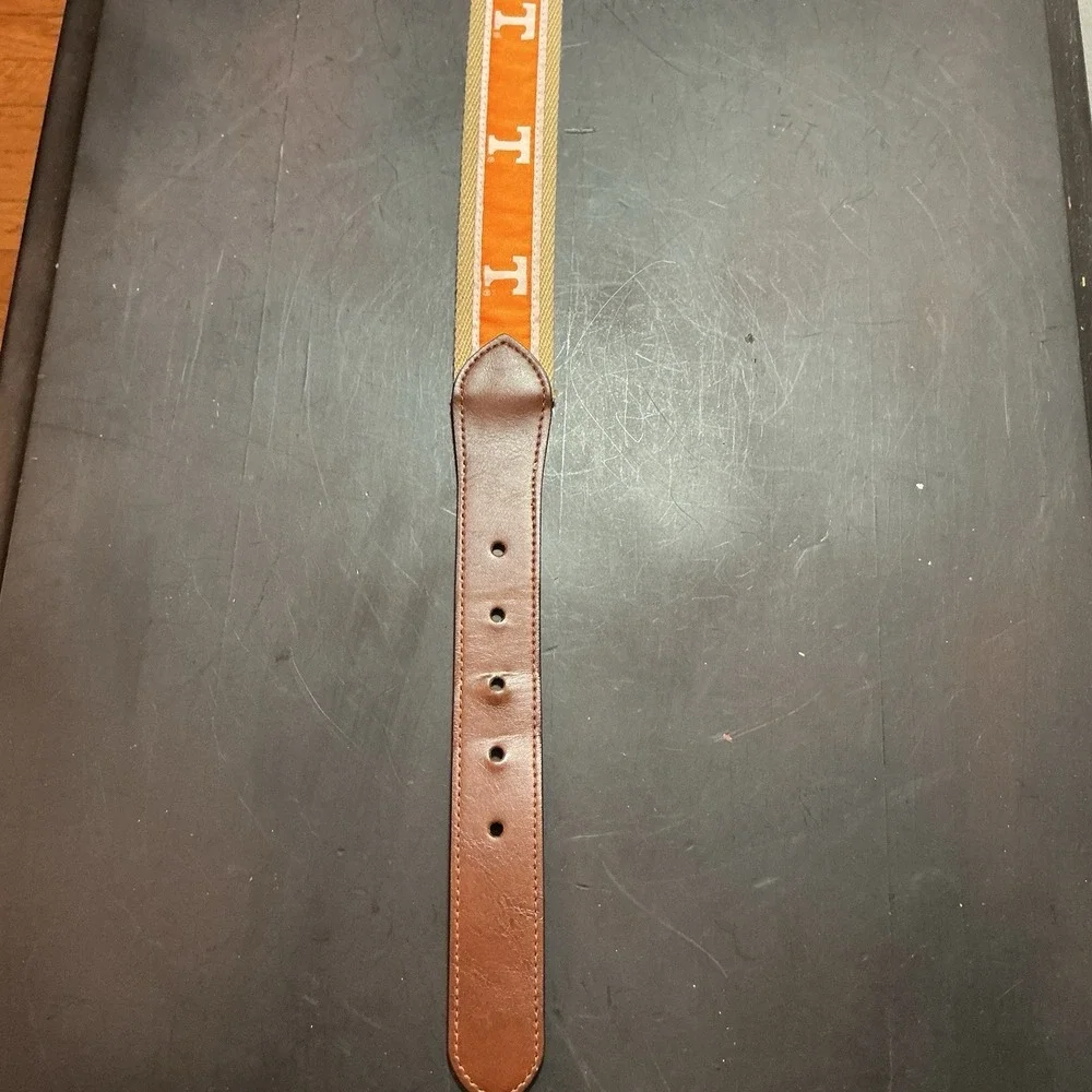 University of Tennessee Vols Canvas Belt Brown Orange Unisex EUC 42